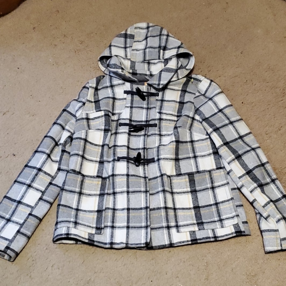 Old Navy Hooded Zip&Toggle Wool Coat Size Medium